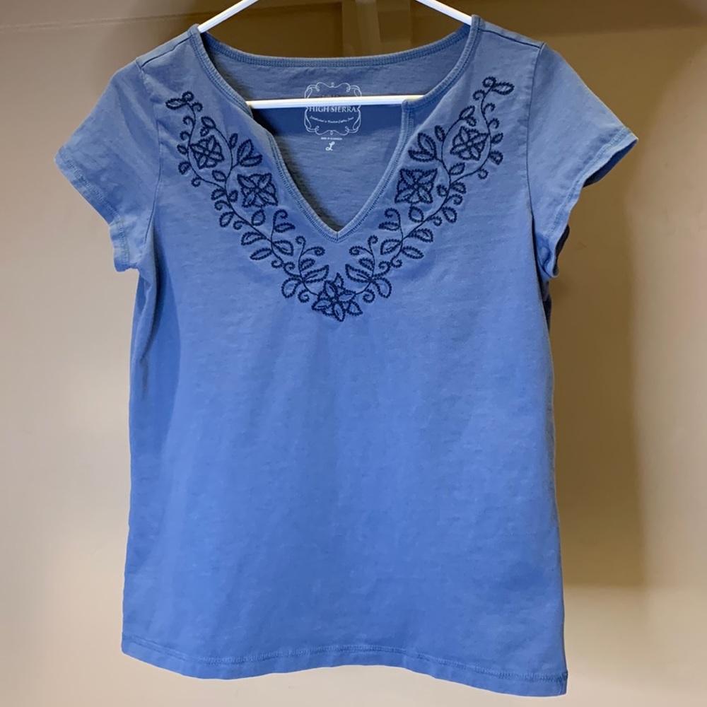 High Sierra Top with Embroidered Flowers